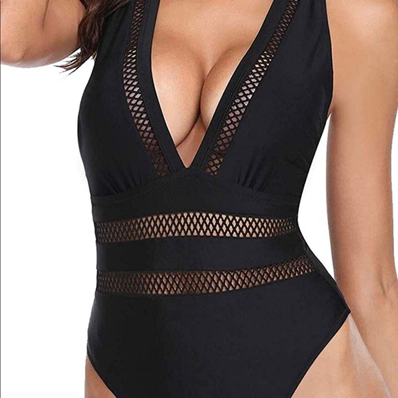 Tempt Me Women One Piece Plunge V Neck Monokini - Picture 1 of 2